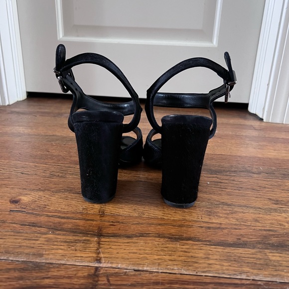 Schutz Black Calf Hair Heels - Picture 2 of 8